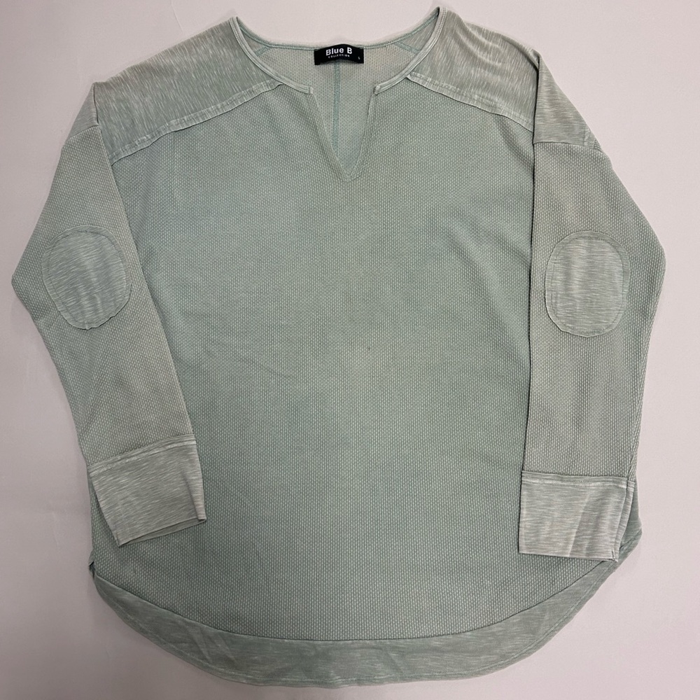 Blue B Relaxed Sage Green Long Sleeve Top